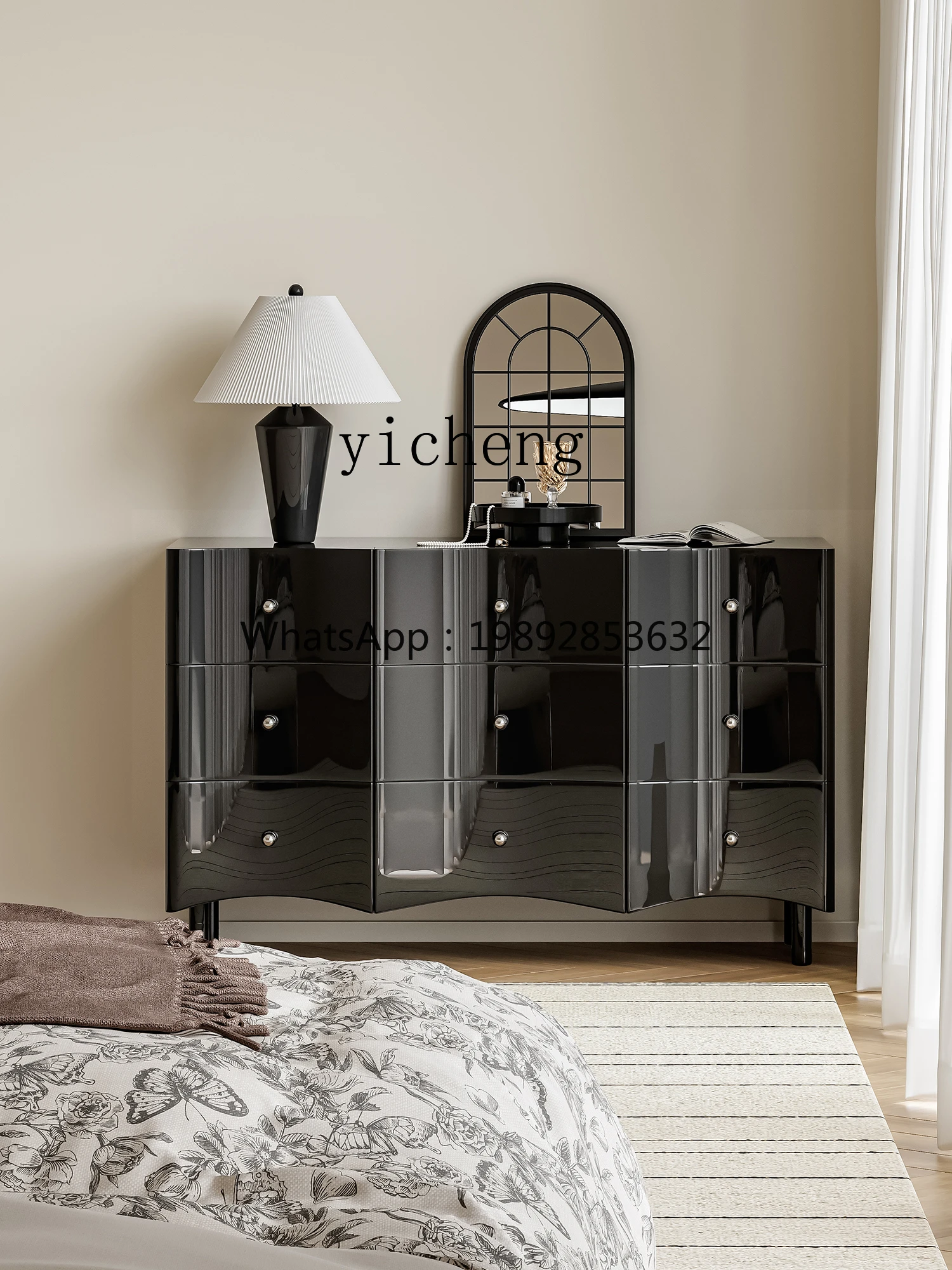 A1   nine-bucket cabinet simple light luxury bedroom storage cabinet living room entrance storage nine-bucket cabinet