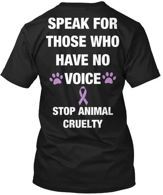 Stop Animal Vêtements de sensibilisation à la cruauté Parler T-shirt fabriqué aux États-Unis Taille S à 5XL