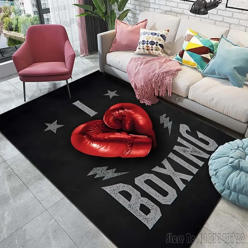 Tapis Lea à motif de sport de boxe pour salon, tapis de pororvirus créatifs, tapis de canapé pour chambre à coucher, décoration d'intérieur, HOPolymers