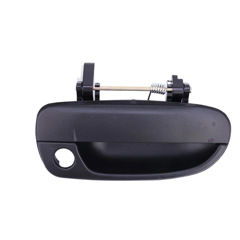 M76E Door Handle with Round Opening for 1999-2006 Accent, Matching 82660-25000 with Black Textured Finish, Metal Linkage,