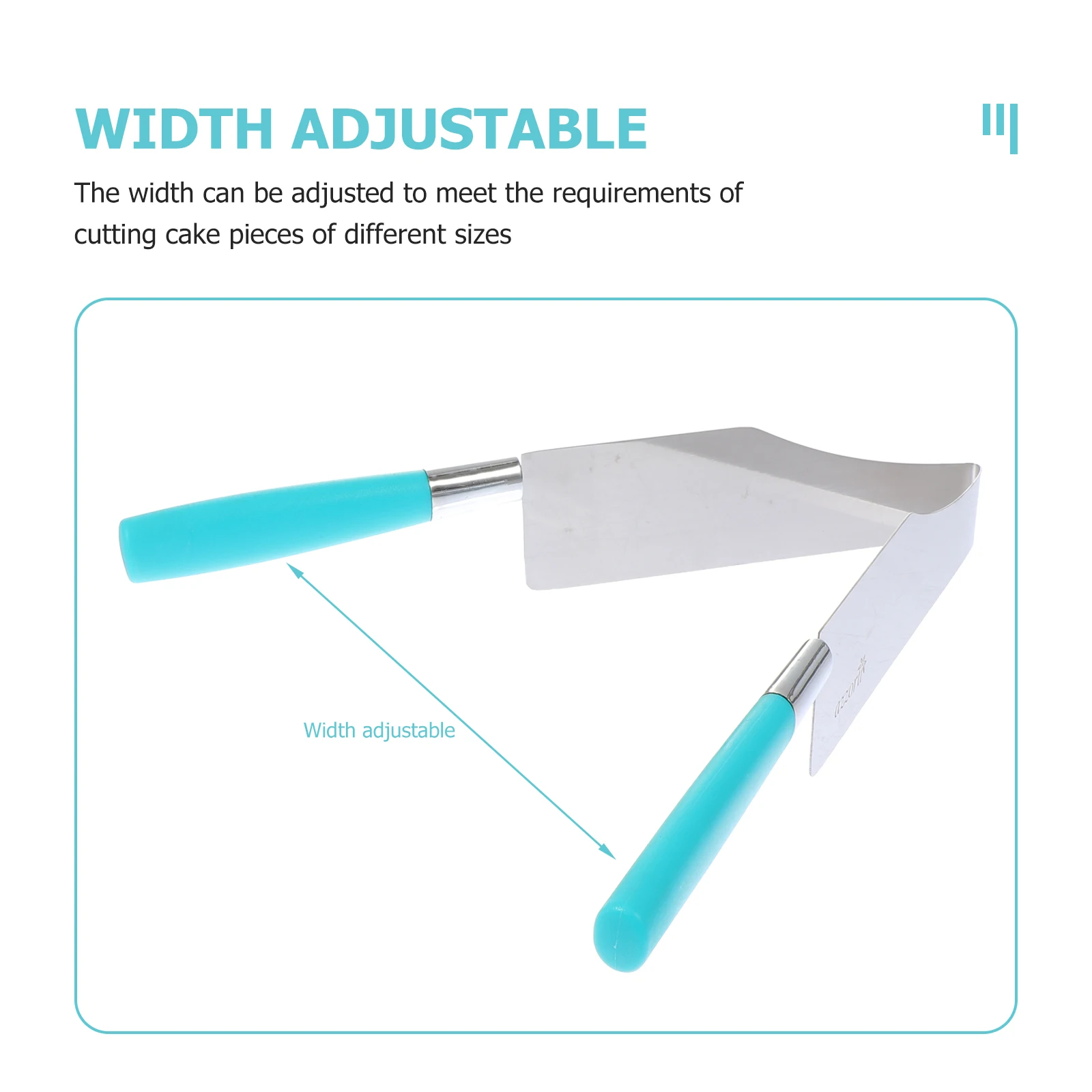 

2Pcs Practical Stainless Steel Cake Cutter Set Ergonomic Design Food Tongs Kitchen Accessory