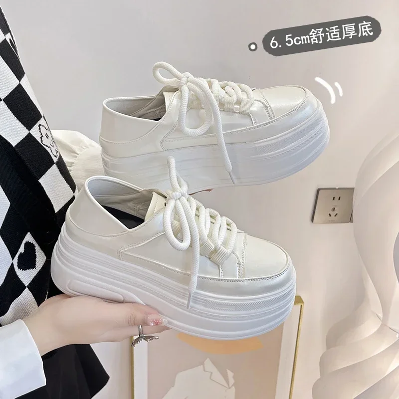 2024 New Fashion Thick-soled Women's Sports Shoes with Shallow Laces for Spring and Autumn Versatile for Women To Wear Casually