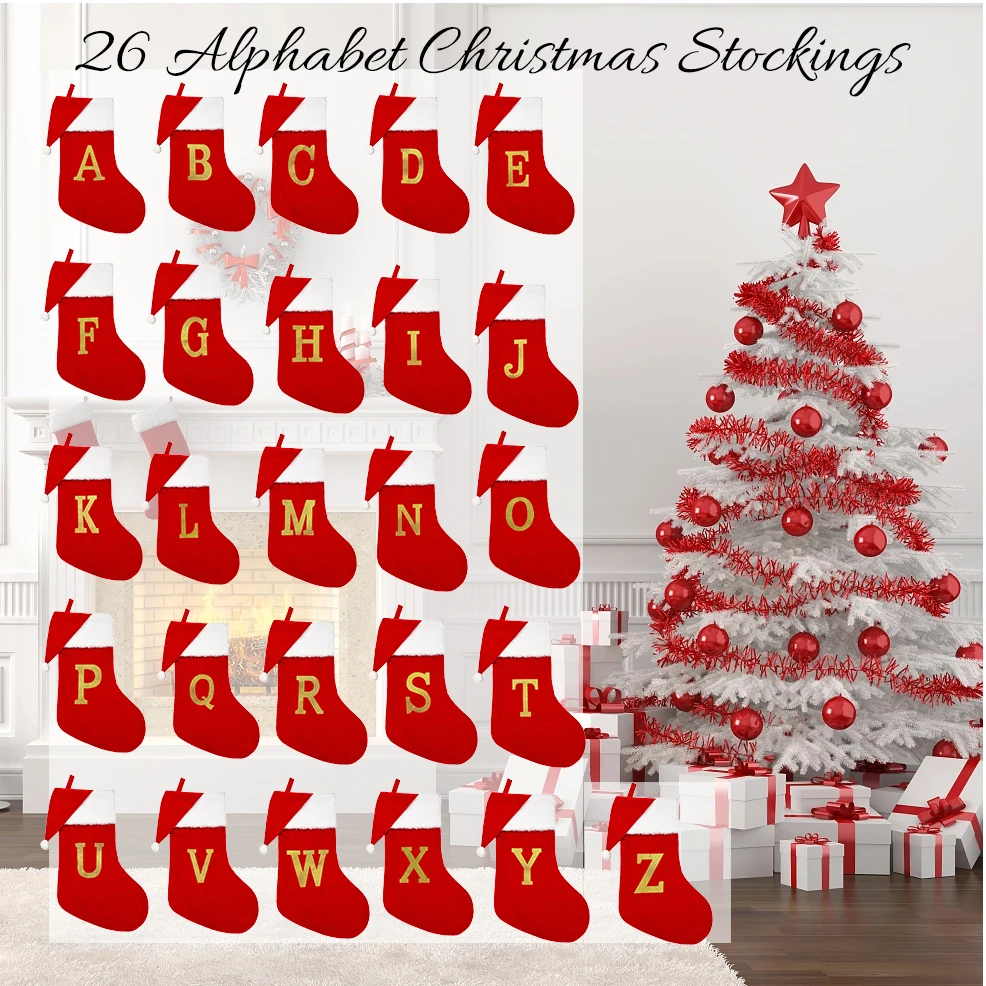 Weihnachten Socken Geschenk Tasche Weihnachtsbaum Anhänger Dekoration Kinder Süßigkeiten Taschen Weihnachten Party Atmosphäre Dekorative Socken