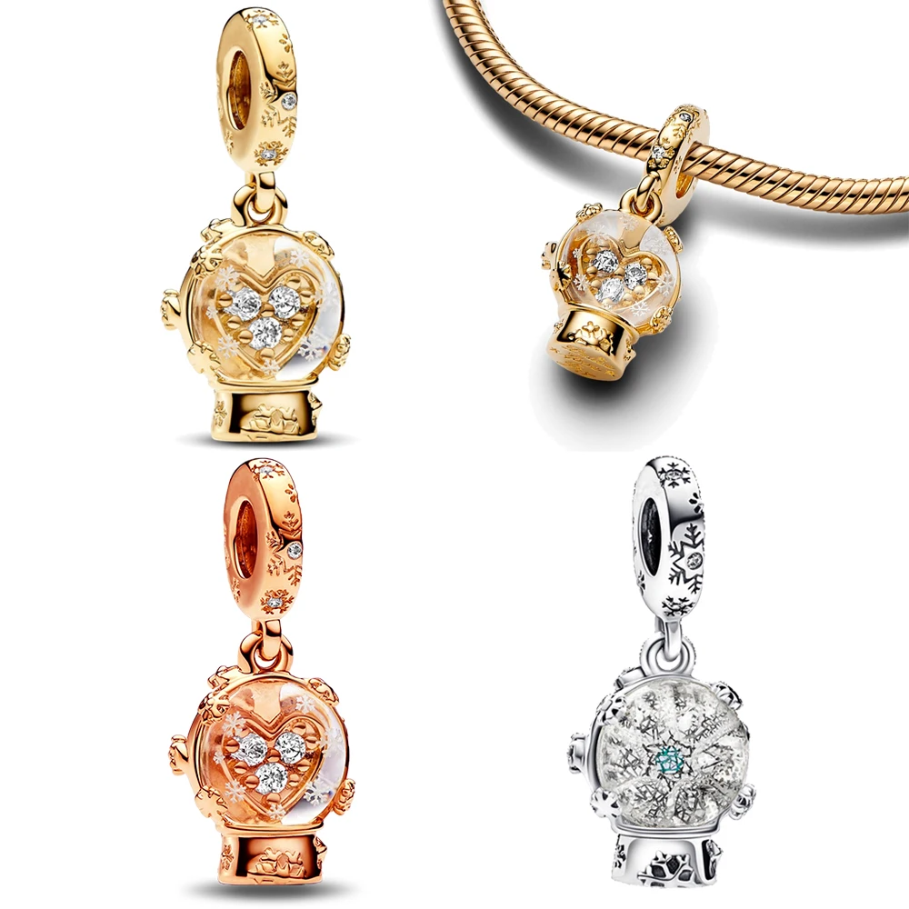 

Clear Love Snow Pendant Silver Plated Fit Pandora Charms Silver Plated Original Bracelet for Jewelry Making