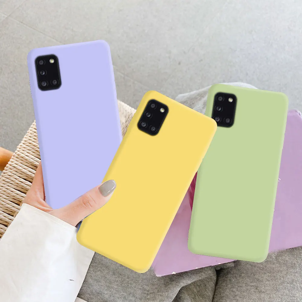 Custodia morbida in silicone liquido per Samsung Galaxy A31 A41 A51 A71 A11 A21S A12 A22 A32 A42 A52 A72 4G 5G Cover posteriore Fundas