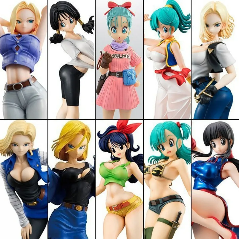 Dragon Ball Android 18 Bulma Videl Chichi Launch Anime Figure Desktop decoration Action Figures Statue Collection toy model Gift