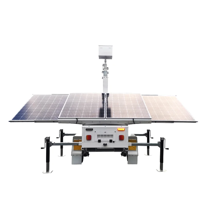 Mobile Solar Trailer Generator 4 Panels 8x200Ah Gel Off-Grid Power Custom