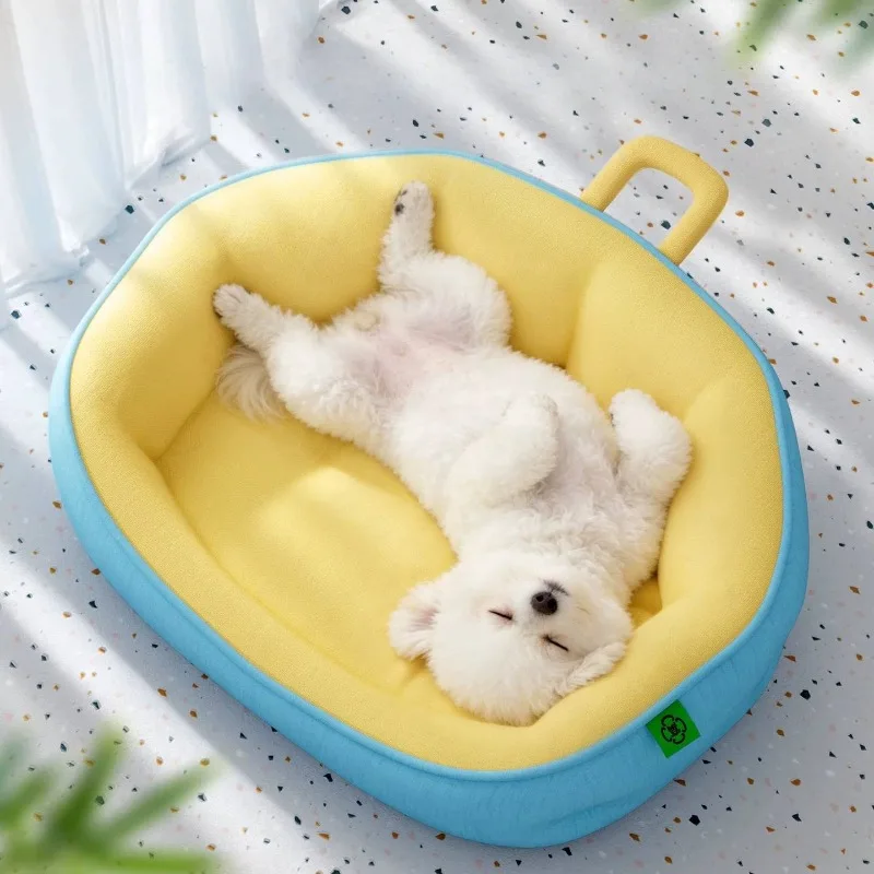 Cama para Perros Frenchie Cute Cotton, de Algodón, de Calidad, Única, de Felpa, Moderna, para Interiores, Artículos Esenciales para Perros, Camas para Perros, Muebles para Perros