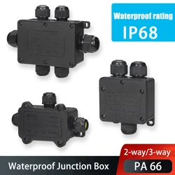 IP68 Waterproof Junction Box Electrical Connector 2-3Way Enclosure Block Cable Connecting Line Protection for Wiring Accessories