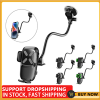 Cell Phone Holder Car Suction Cup Long Arm Auto Phone Mount Stand Thickened Adjustable Car Windshield Phone Holder Mount For