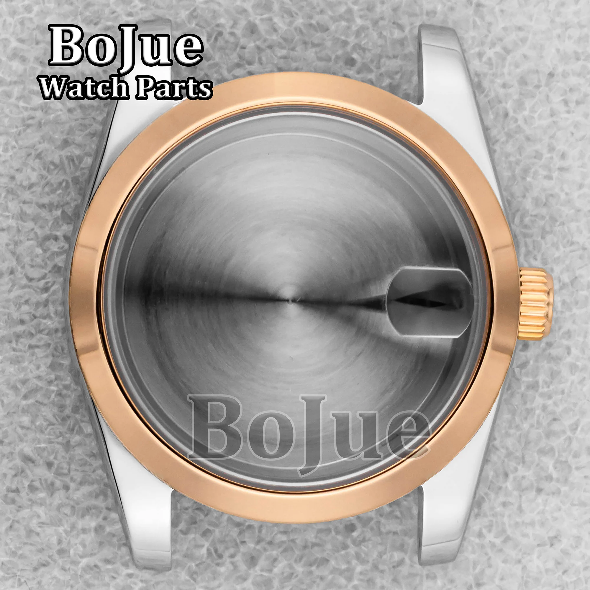 

NH35 CasE 36mm 39mm Bevel Edge Two Tone Watch Case Sapphire Glass For Seiko NH34 NH35 NH36 8215 ETA2824 Movement Screw-in Crown