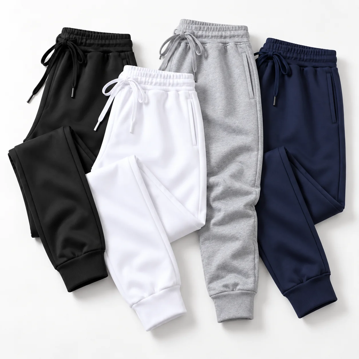 Men's Fleece Sweatpants Autumn Winter Casual Jogger Pants Drawstring Running Workout Fitness Gym Comfortable Daily Long Trousers