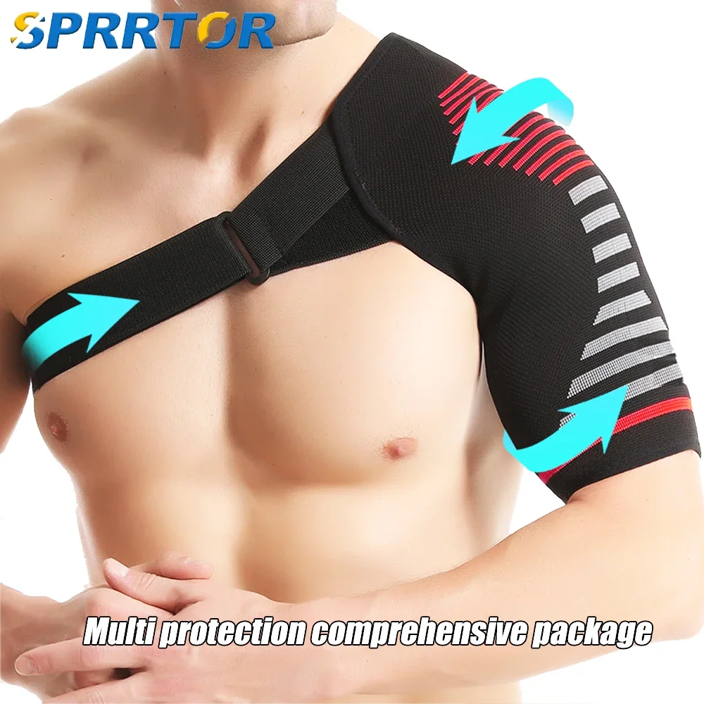 

Shoulder Support Brace for Men Women,Adjustable Stability Sleeve Wrap for Torn Rotator Cuff,Tendonitis,Fits Right Left Shoulder