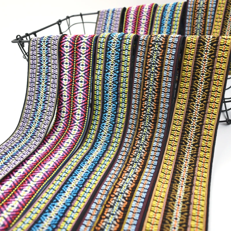 1/2/3/4/5M 신축성있는 자카드 웨빙 테이프 나일론 탄성 고무 밴드 벨트 봉제 스티치 번지 코드 거들 스프링 리본