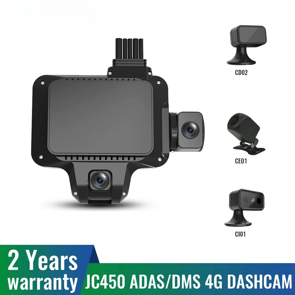 JIMIMAX ADAS 4G DashCam JC450Pro Car Video Recorder 4CH/5CH Live View By Phone 7/24 Real-time  AI Auto GPS DVR APP