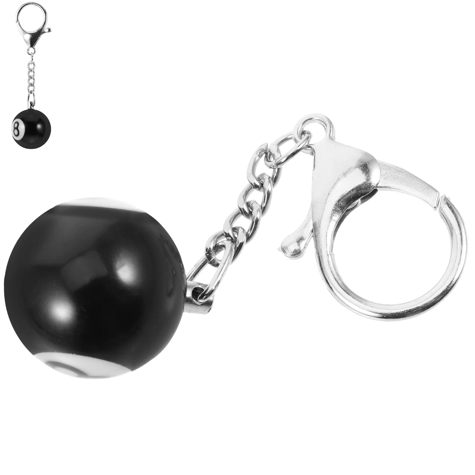 

Billiards Keychain Small Sports Keychains Match Pool Player Gifts Metal Mini Rings