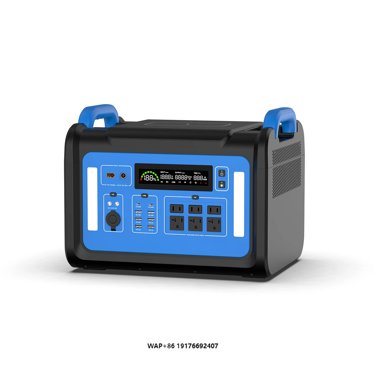 

Custom Available Colorful Renewable Energy 2400W High Power Portable Solar Power Station Generator
