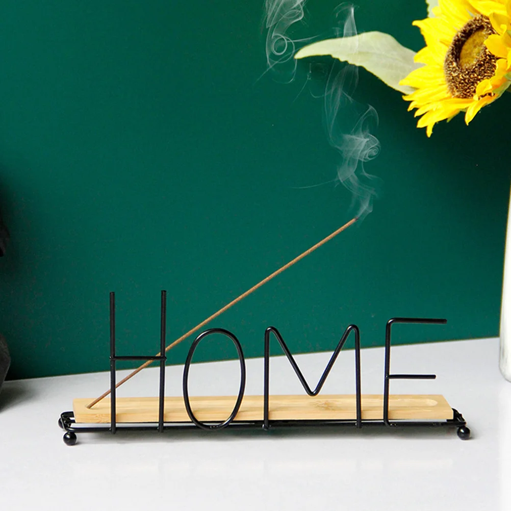 Wooden Metal Incense Stick Holder European Style Desktop Aromatherapy Burner Tray Romantic Home Desk Decoration