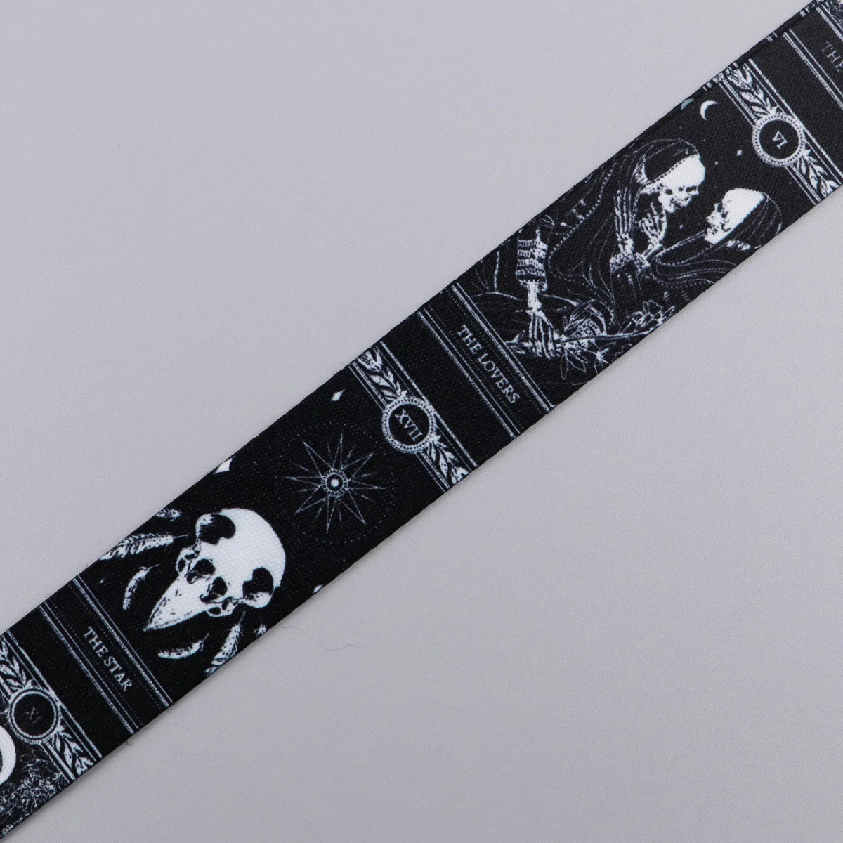 Tarot Cards Lanyard Neck Strap Keychain Skull Lovers ID Card Cover Badge Holder Mobile Phone Hang Rope Keyring Accessories Gifts
