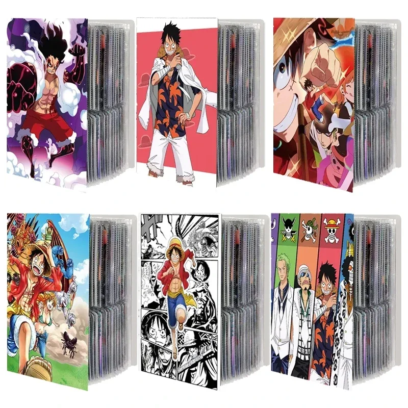 One Piece 240Pcs OPCG Cards Album Book Luffy Nami Zoro Anime Map Letter Holder Binder Action HD Protector Notebook Folder Gifts