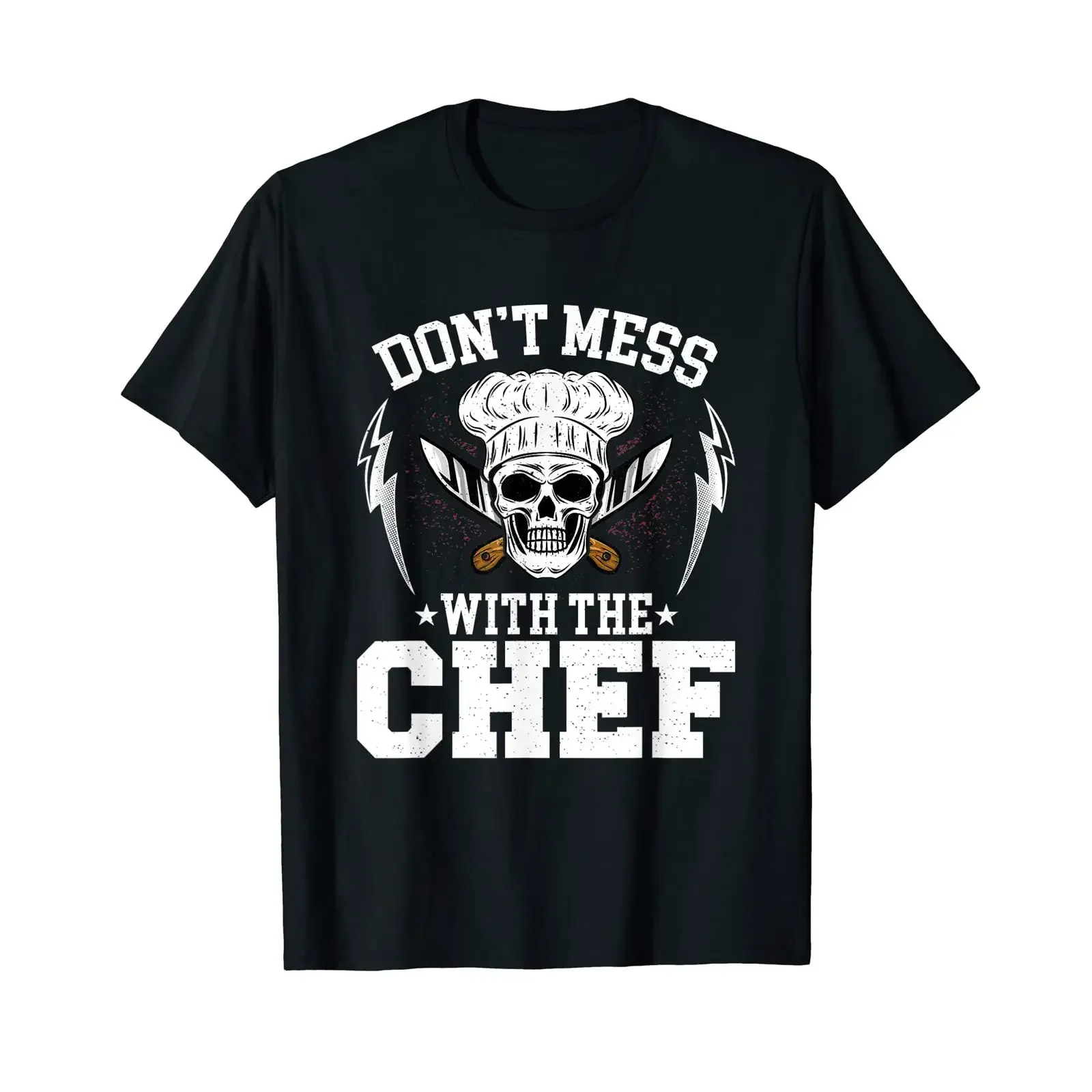 Cook Sous Chef Culinary Head Don't Mess with the T Shirt black vintage Washed Comfortable Breathable Slightly Unisex streetwear
