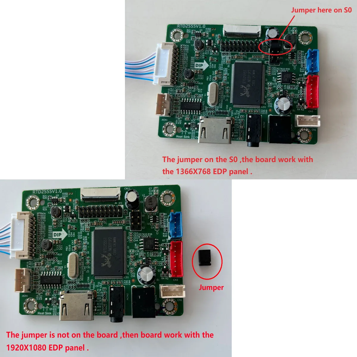 EDP Controller board HDMI-compatible for LP156WHB-TPA1 LP156WHB-TPC1 LP156WHB-TPB1/TPA2/TPD1 LP156WHB TP 1366x768 LED 15.6 panel