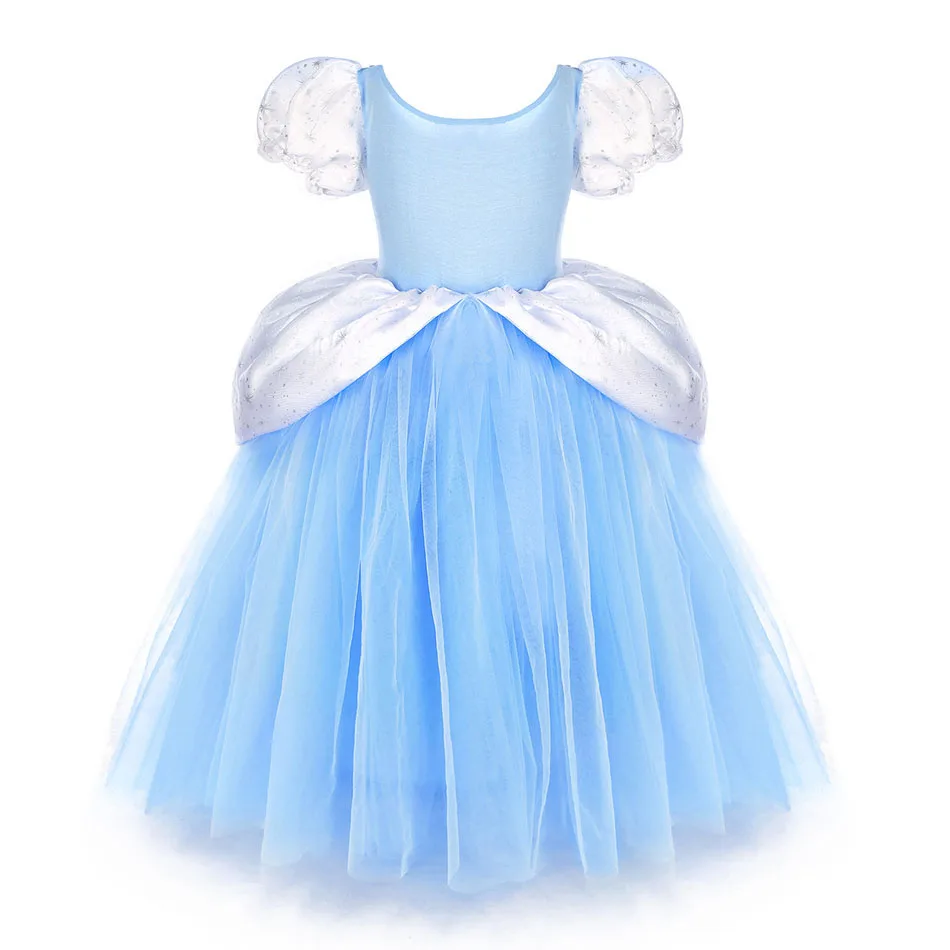 Princess Fancy Cinderella Dress Up Halloween Christmas Costume Luxury Lace Ball Gown Party Girls Cosplay Princess Dress