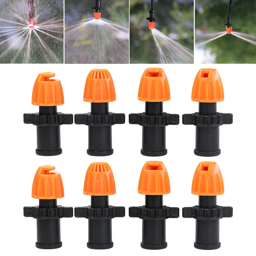 

15PCS 7.5mm Watering Nozzle 90°/180°/360°/Strip Spraying Optional Garden Plant Irrigation Adjustable Irrigation Orange Sprinkler