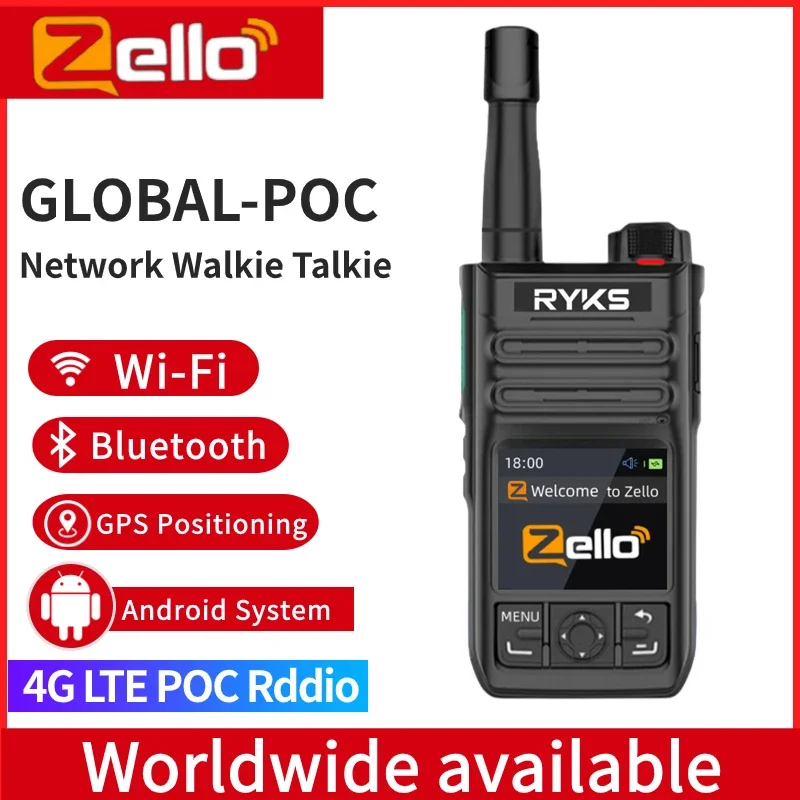 Imagem -03 - Ptt Zello Professional Walkie Talkie 4g Cartão Sim Rede Wi-fi Rádio Celular Longo Alcance 100 Milhas