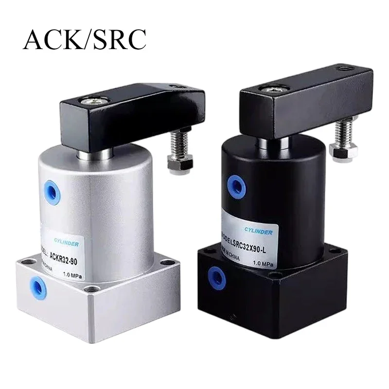 ACK/SRC Pneumatic Angle 90 180 Degree Rotary Downward Pressure Clamping Cylinder ACK/SRC25/32/40/50/63R/L Pneumatic Actuator