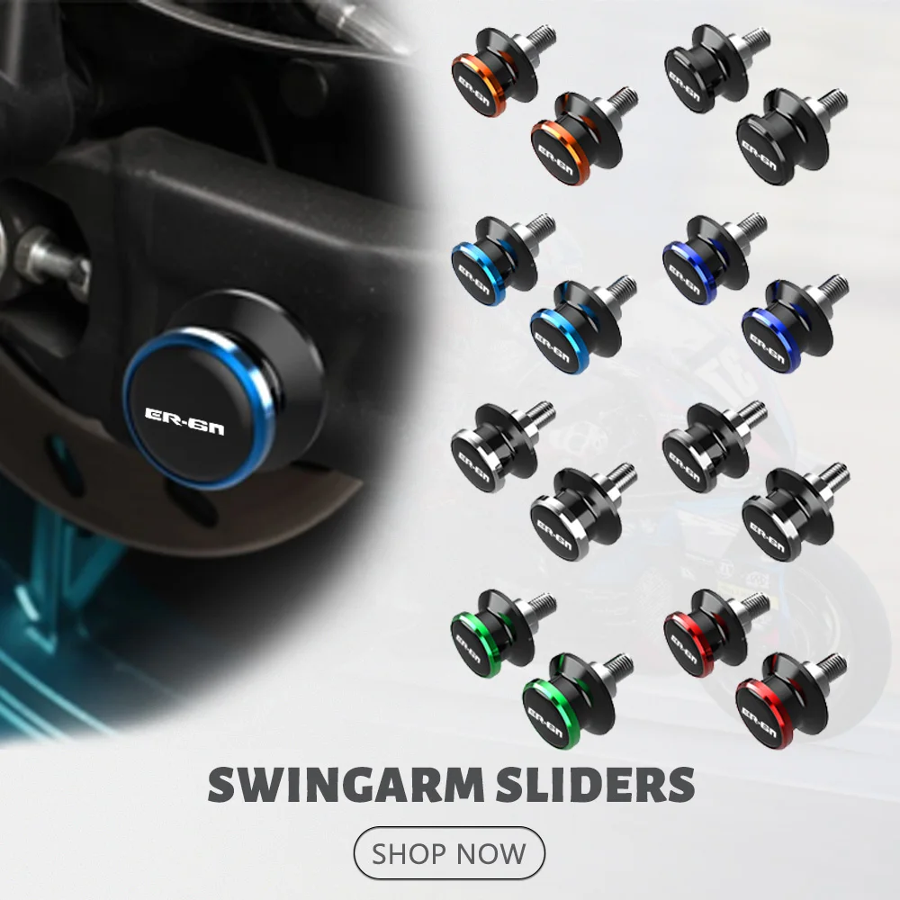 

ER-6N Motorcycles Accessories 10MM Swingarm Spools Stand Screws Swingarm Sliders for Kawasaki c 2006 - 2014 2015 2016 2017
