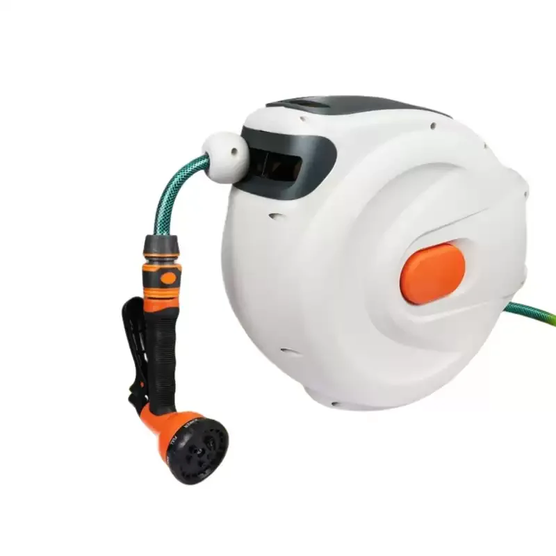 Automatic Hose Reel Drum Retractable Pipe Recycler Auto Rewind Hose Storage Reel For Home Garden Car Washing Use