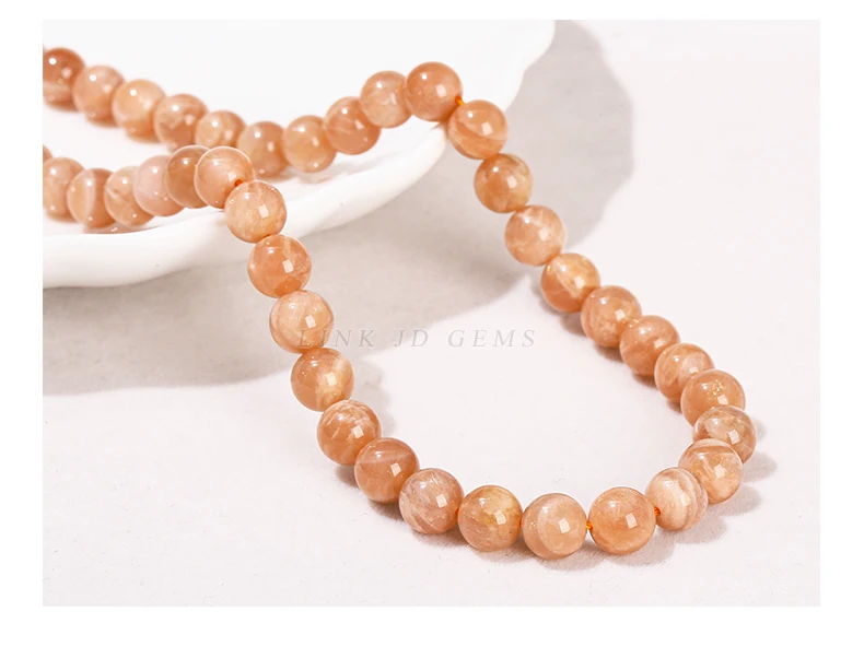 3A-Qualität Natürliche Orange Sonnensteinperle Runde Lose Distanzperle Heilende Edelsteine für Schmuckherstellung DIY Halskette Armband Zubehör – Detail 11