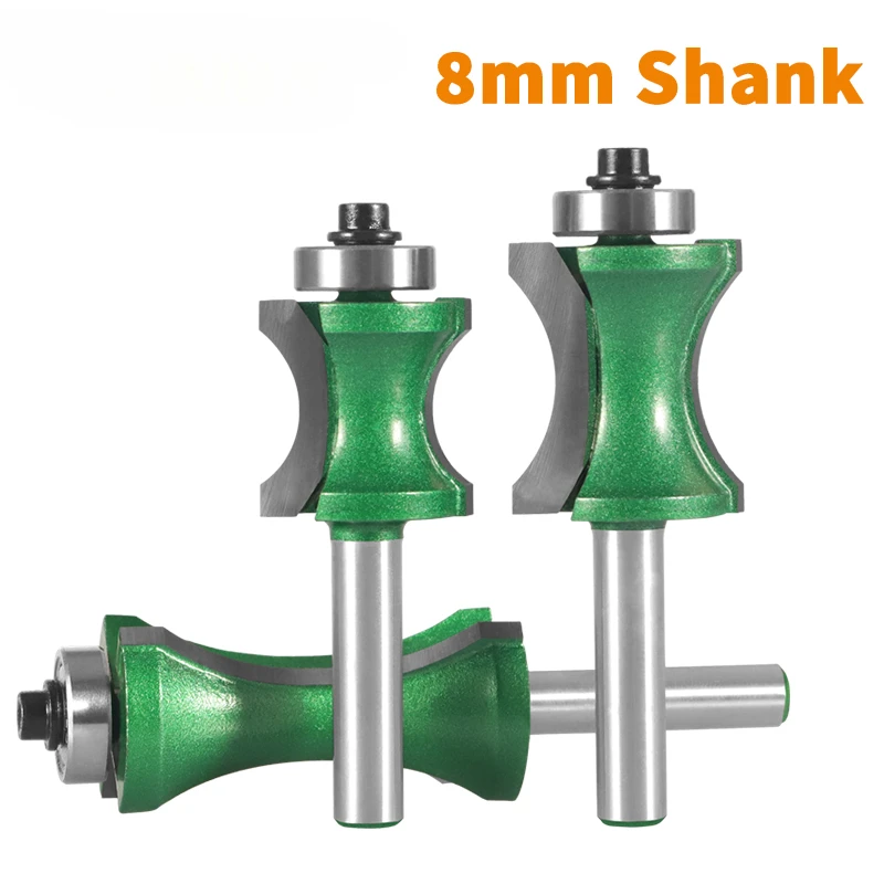 1PC 8mm Shank Finger Nail Router Bit Woodworking Milling Cutter Tool Carbide Cutter End Mill Slotting Bit for Wood