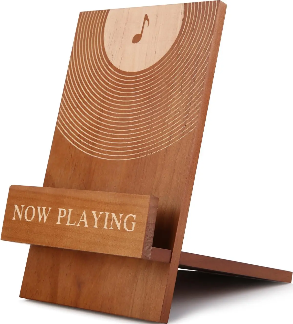 

Solid Wood Vinyl Record Stand - Stable, Scratch-Free Display Holder for Albums, Collectors & Music Lovers