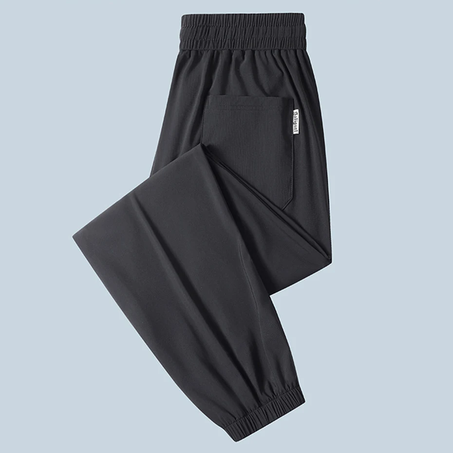 夏クールジョガーパンツ男性プラスサイズスウェットパンツ弾性ウエストファッションカジュアル無地ジョガー男性ビッグサイズ 7XL