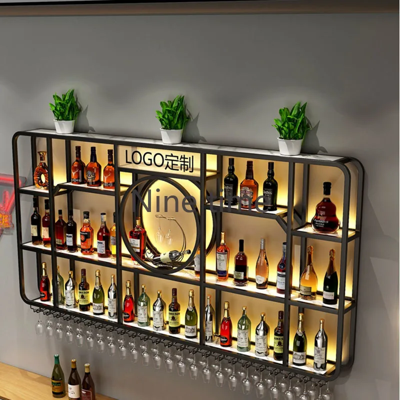 Moderne Drank Wijnkasten Display Keuken Muur Gemonteerde Plank Bar Kast Club Fles Armario Para Vinos Liquor Hotel Meubilair