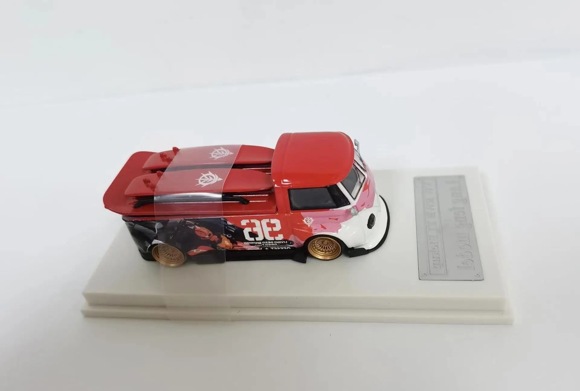 LMLF 1/64 Red #96 VW T1 RWB Pickup Camper Kombi Model Diecast Metal Car