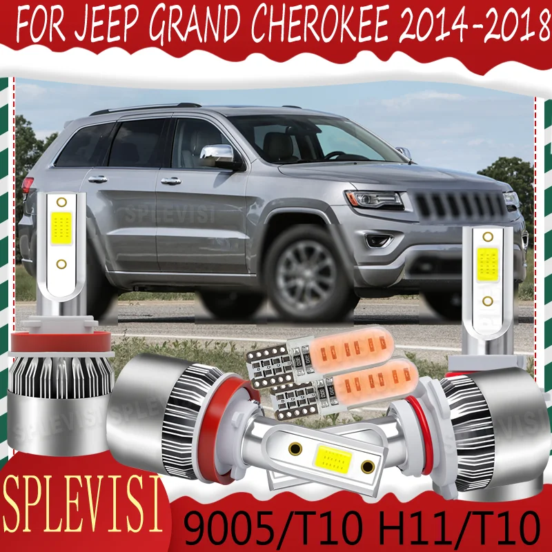 واضح للرؤية الليلية توفير الطاقة LED المصابيح الأمامية 4500LM CSP سيارة مصباح تلقائي ل جيب جراند شيروكي 2014 2015 2016 2017 2018