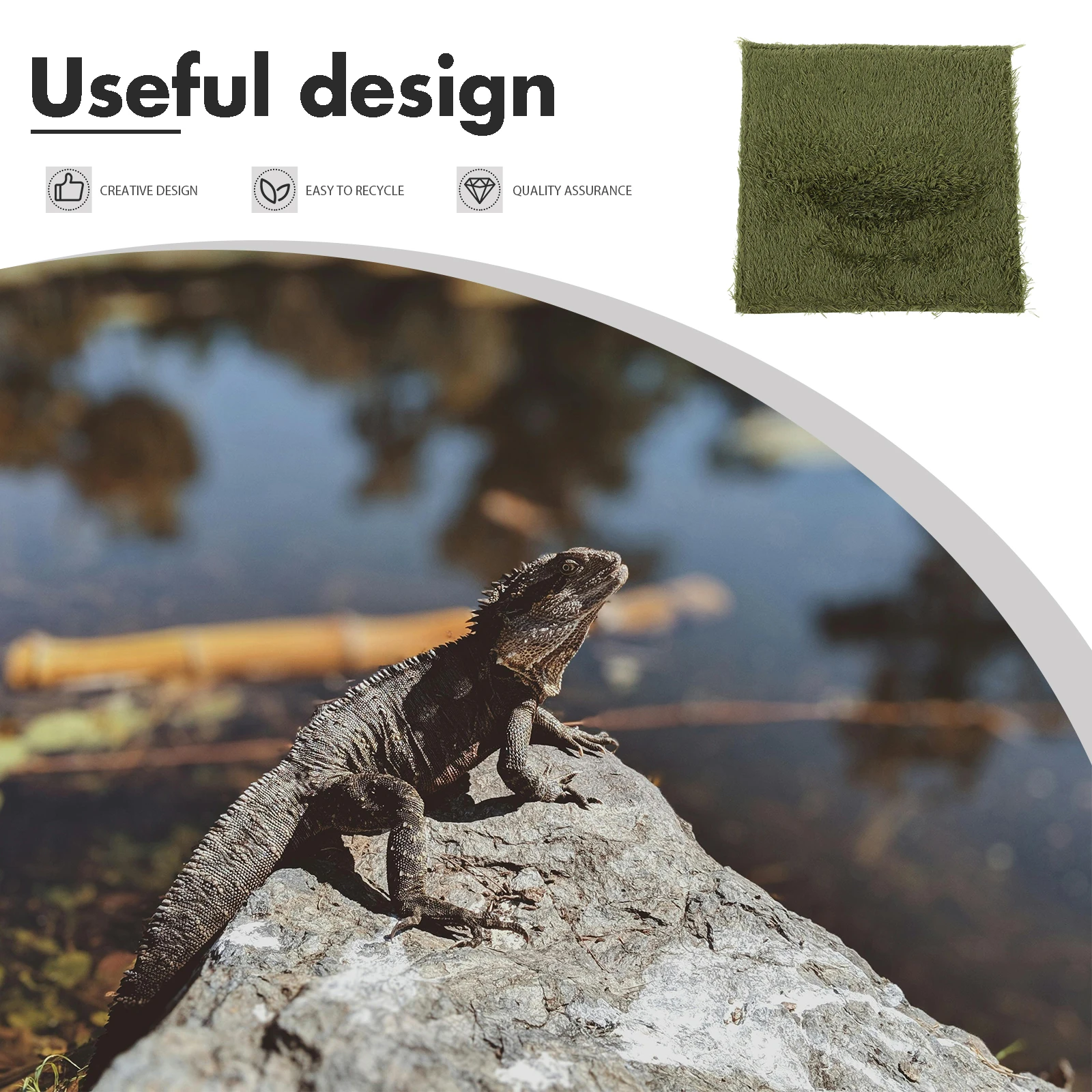 

20x20 Fake Lawn Reptile Carpet Cage Mat Terrarium Bedding Substrate Liner Pet Supplies TORTOISE Lizard Snake Habitat Accessories