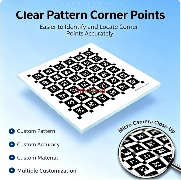 Machine Vision AprilGrid Calibration Board 6X6 AprilTag QR Code Checkerboard Correction Plate Camera Lens Distortion Calibration