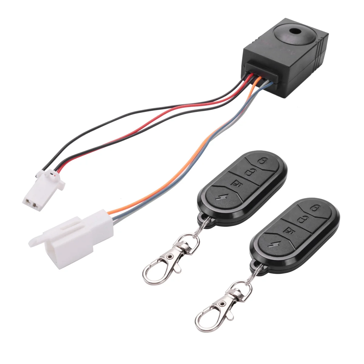 Sistema de alarme para bicicleta elétrica, controle remoto duplo, 36v, 48v, 60v, 72v, acessórios de alarme, universal, à prova d'água, substituição de bicicleta elétrica