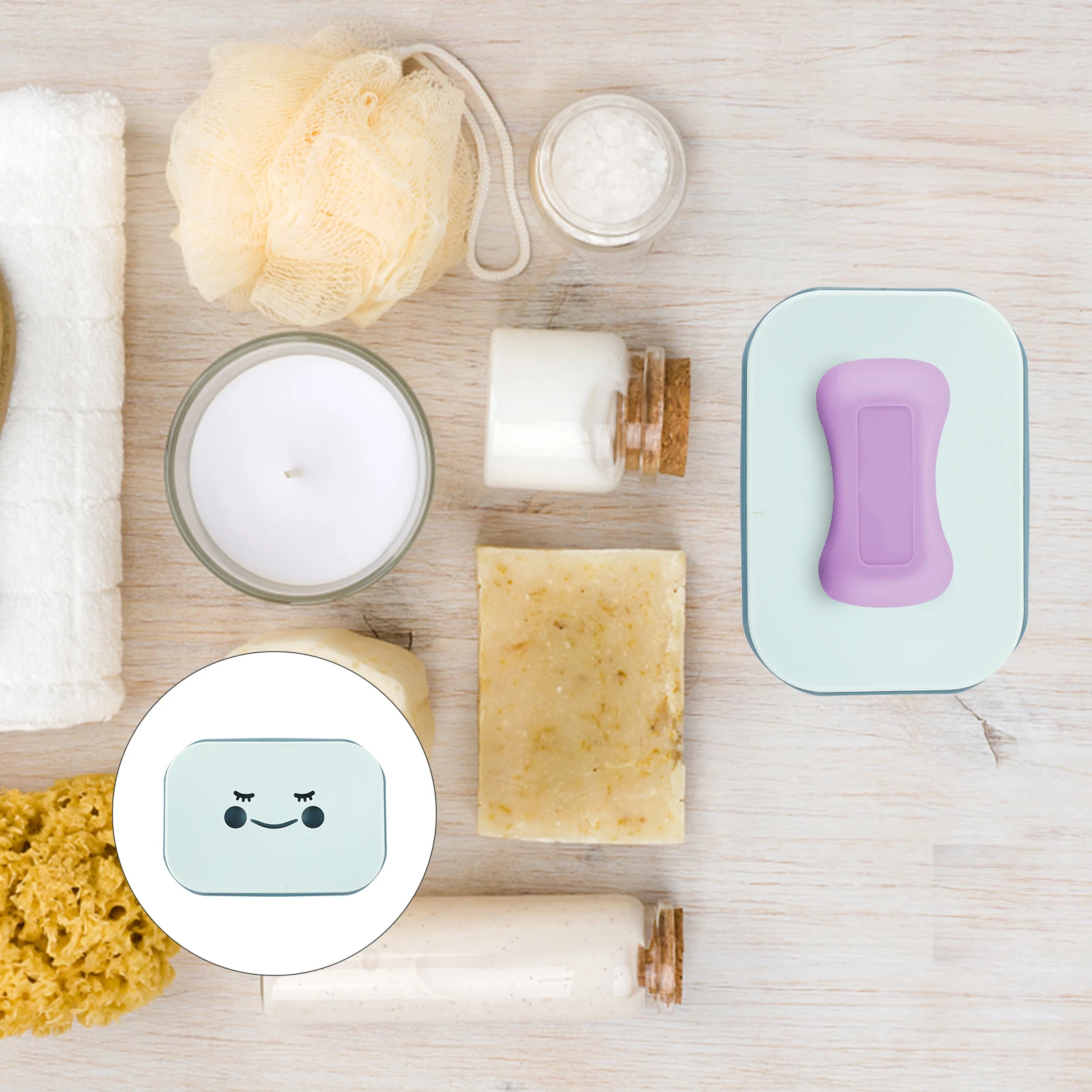 

Creative Cartoon Soap Box Smooth Without Burrs Strong Pressure Resistance No Lid Easy to Use Soap Storage Supply