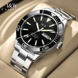 CARNIVAL Brand High-End IW Series Luxury Sapphire100M Diving Sports Men Watch Fashion NH36A Movement Mechanical Watches Mens