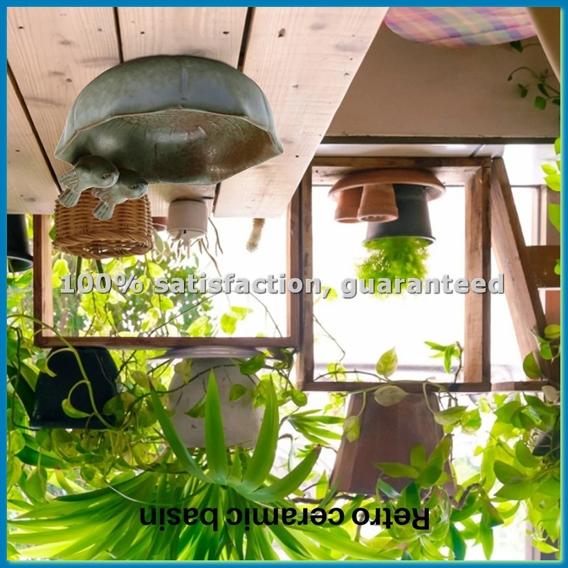 Ceramic Birth Baths Garden Decor Birth Feeder Ceramic Aquarium Retro Bird Feeder-AT48