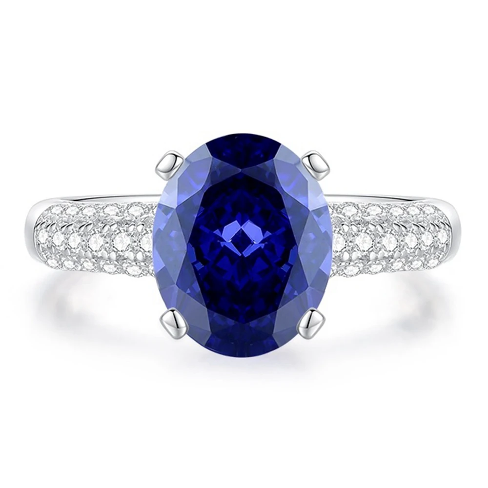Vinregem 8*10 MM Oval Paraiba Tourmaline Padparadscha Tanzanite Gemstone Women Ring 100% 925 Sterling Silver Engagement Jewelry image 3