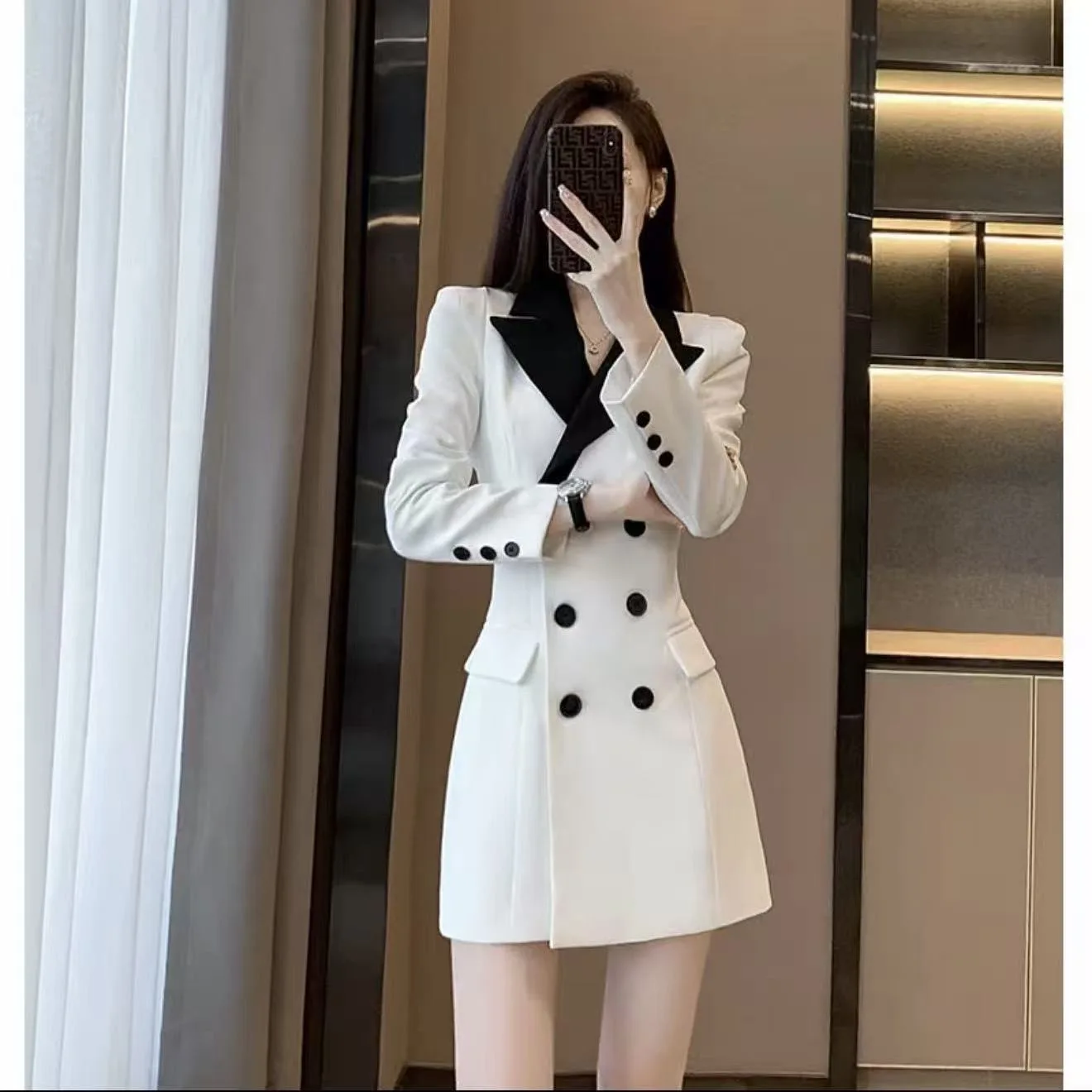 New Women's Casual Style Comfortable Suit Jacket for Date And Commuting Polyester Fiber High Quality Autumn Fashion Outerwear