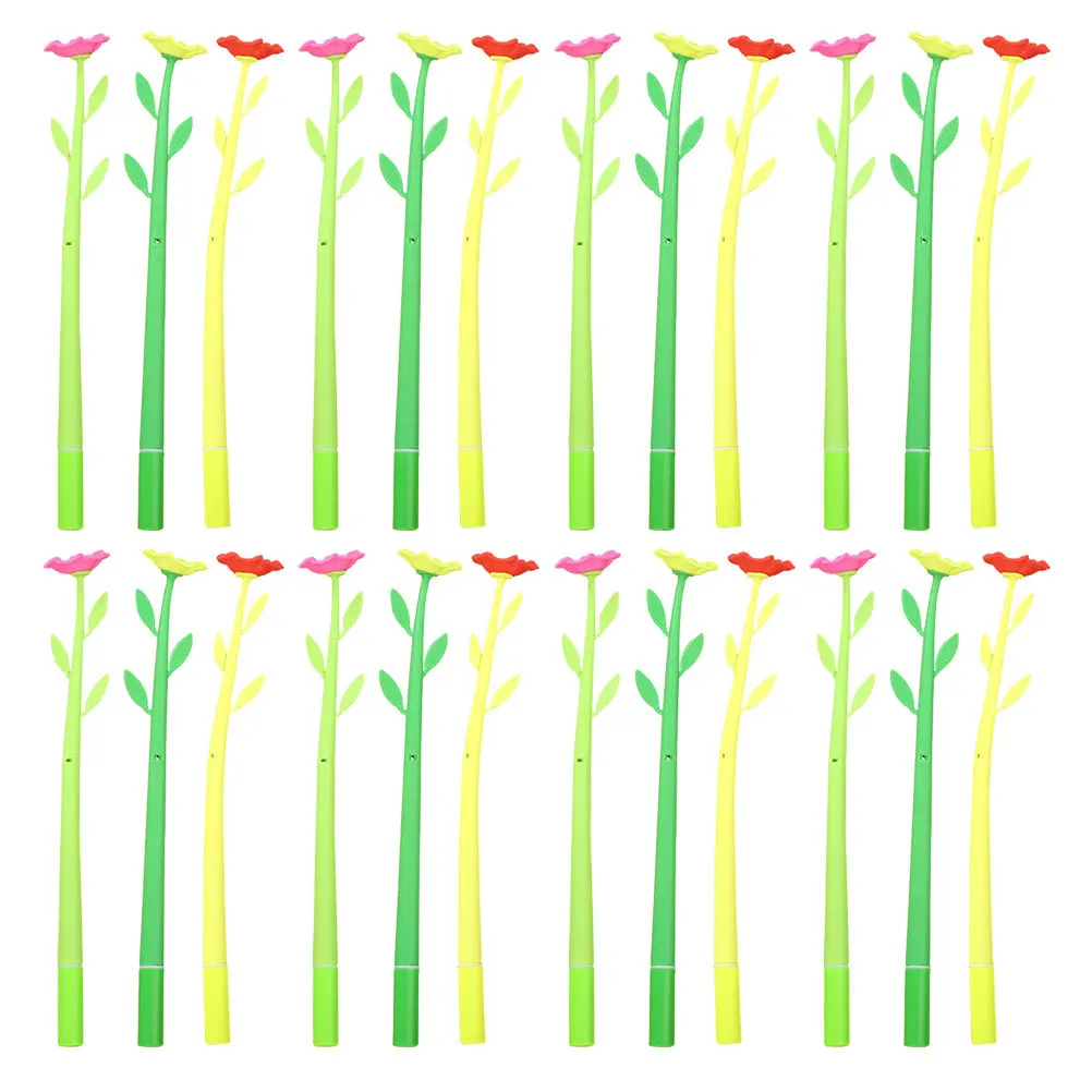 

50Pcs Cute Flower Pens Cartoon Pattern Gel Pens Smooth Writing for Office Study Classroom Prize Party Favor Goodie Bag Stuffers