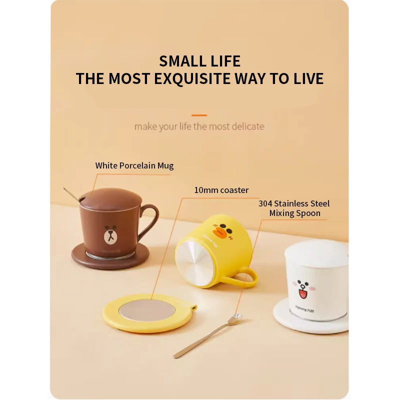 JiuyangConstant temperature warm coaster health cup portable electric heating milk water cup travel office artifact