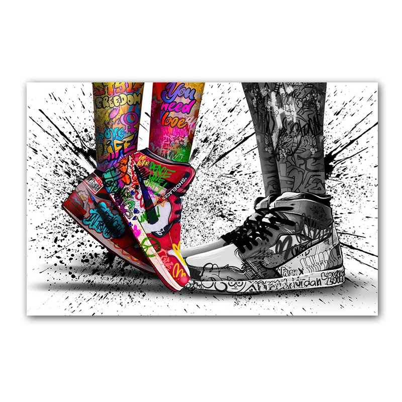 Graffiti Tide marque baskets affiche impression mur Art toile peinture moderne Pop Art maison peinture décorative pour salon décor